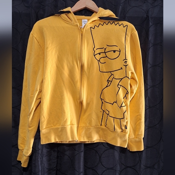 Yellow Hoodie with Cartoon Graphic - Picture 1 of 6